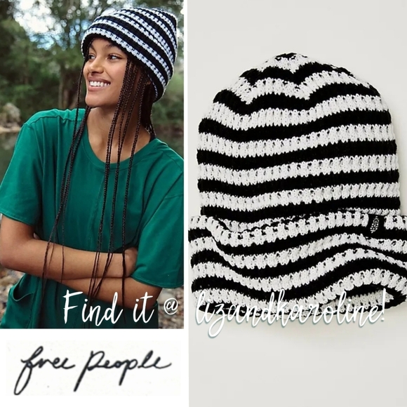 Free People Accessories - New! Free People Stripe It Up Cool Down Beanie